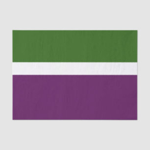 Green White Purple Plain Colour Block Design  Tissue Paper