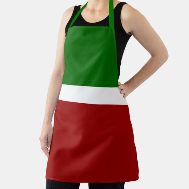 Green White Red Colour Block Style Design  Apron (Creator Uploaded)