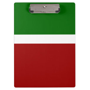 Green White Red Colour Block Style Design Clipboard
