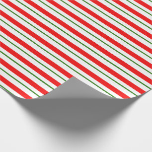 Green, White, Red Coloured Christmas Inspired Wrapping Paper