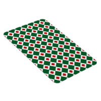 Green, White, Red Diamond Pattern