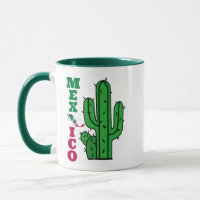Green White Red Mexico Mexican Flag Mug, Country