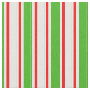 Green, White, Red Striped/Lined Pattern Fabric