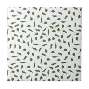 Green white small leaf jungle seamless pattern tile