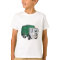 Green White Smiling Garbage Truck Cartoon