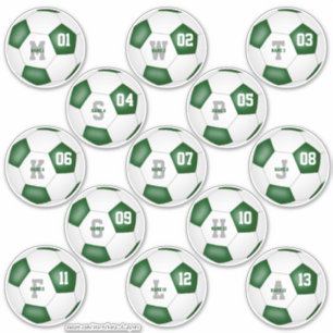 green white soccer end of season party set of 13