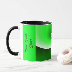 Green White Spiral Gradient Mug