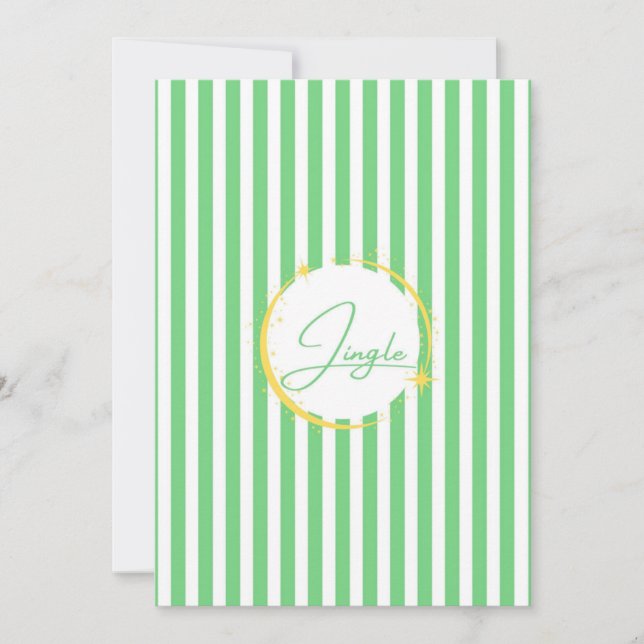 Green & White Striped Jingle Holiday  (Front)