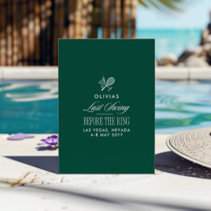 Green & White Striped Last Swing Before the Ring Invitation