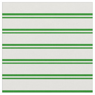 Green & White Striped/Lined Pattern Fabric