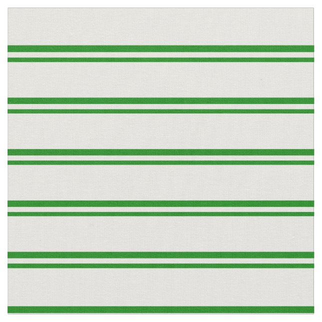 Green & White Striped/Lined Pattern Fabric (Close Up)