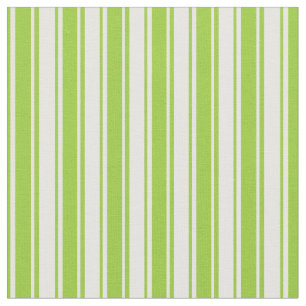Green & White Stripes Pattern Fabric