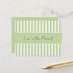Green White Stripes Quote Postcard