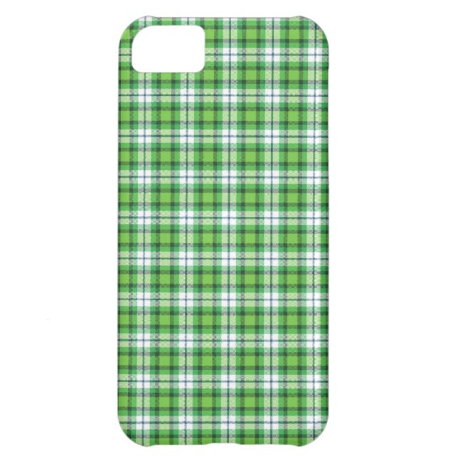Green white tartan plaid Case-Mate iPhone case (Back)