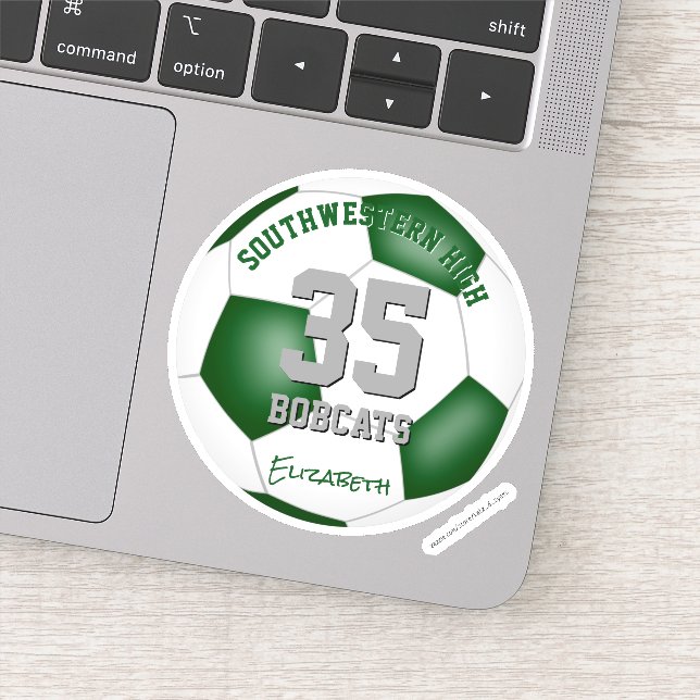 green white team colours boys girls soccer (Detail)