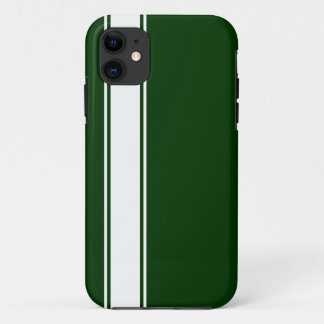 Green & White Team Jersey Stripe iPhone 5s Case