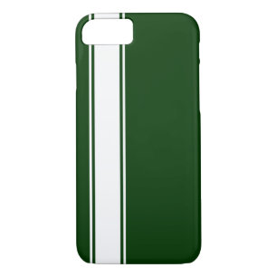 Green & White Team Jersey Stripe iPhone 7 Case