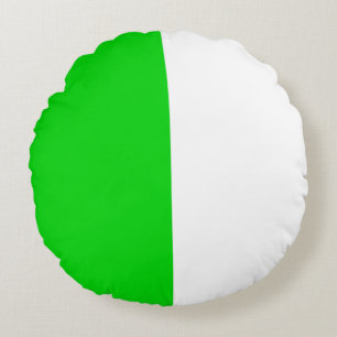 Green White Two Colour Tone Half Split Round Cushion