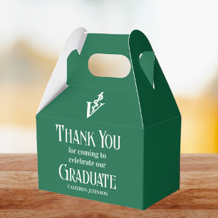 Green White Veterinary School Graduation Party Favour Box