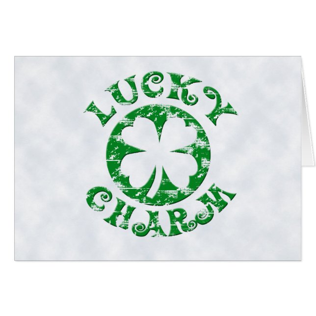 Green/White Vintage Lucky Charm (Front Horizontal)