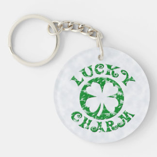 Green/White Vintage Lucky Charm Key Ring