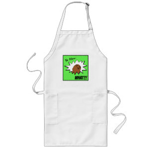 green white Yo Man What You Want Mug Shot Comics Long Apron