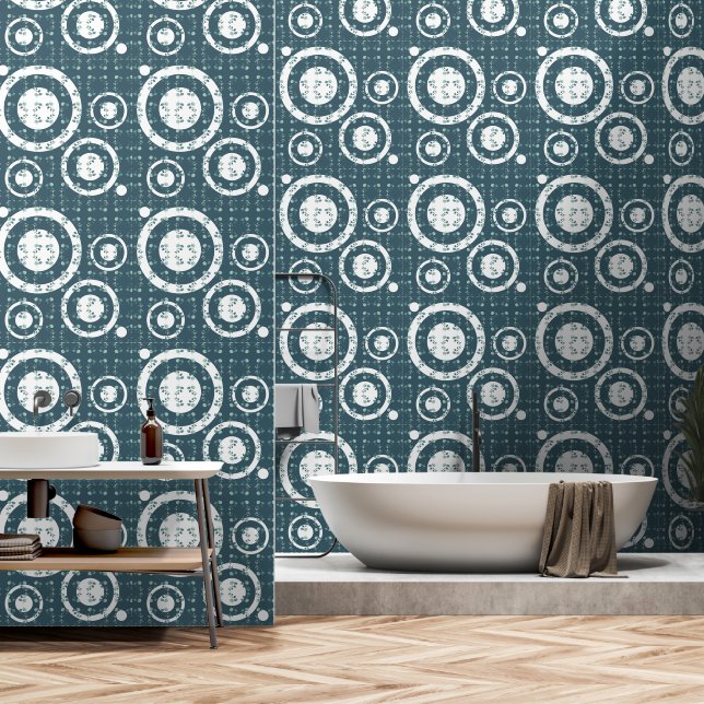Green Wild Forest vibe Wallpaper (Bathroom)