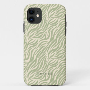 Green Wild Tiger Stripes iPhone 11 Case