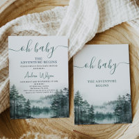 Green Wilderness Let Adventure Begin Baby Shower