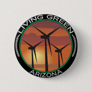 Green Wind Arizona 6 Cm Round Badge