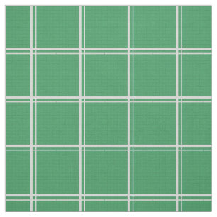 Green Windowpane Plaid Fabric