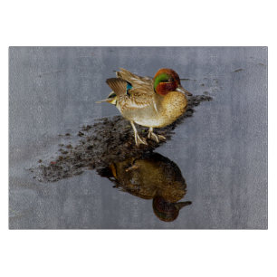 Green Wing Teal Duck Cutting Board