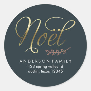 Green Winter Joy Classic Round Sticker