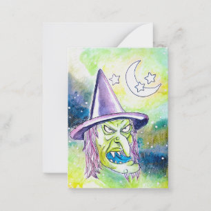 Green Witch Card