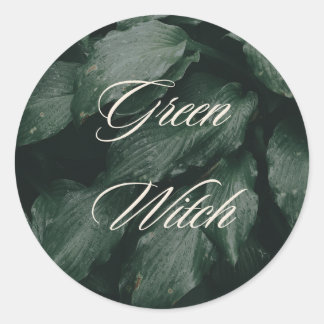 Green Witch Classic Round Sticker