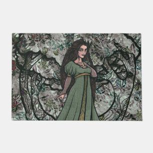 Green Witch Druid Nature Goddess Woods             Doormat