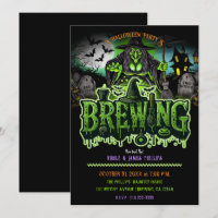 Green Witch Graveyard Brewing Halloween Party