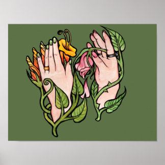 Green Witch Magick Poster