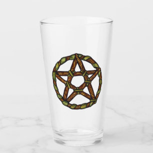 Green Witch Pagan Pentacle Nature Wicca Glass