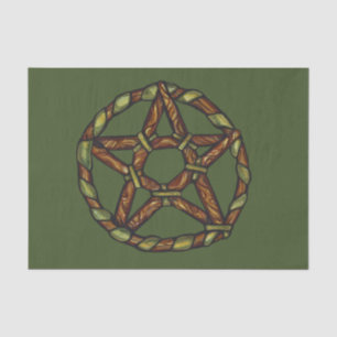 Green Witch Pagan Pentacle Nature Wicca Tissue Paper