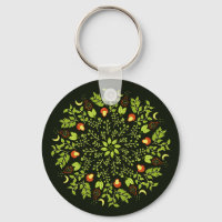 Green witch potion mushroom leaves plants mandala