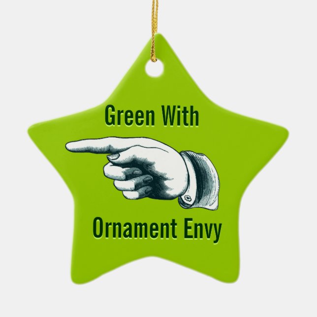 Green with Envy Ceramic Tree Decoration (Front)