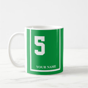 Green with White Horse 5 Saddle Blanket Custom Coffee Mug