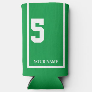 Green with White Horse 5 Saddle Cloth Custom Seltzer Can Cooler