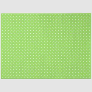 Green With White Polka Dots Tissue Paper