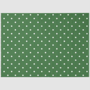 Green with White Polka Dots Tissue Paper