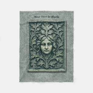 Green Woman - Stone Fleece Blanket