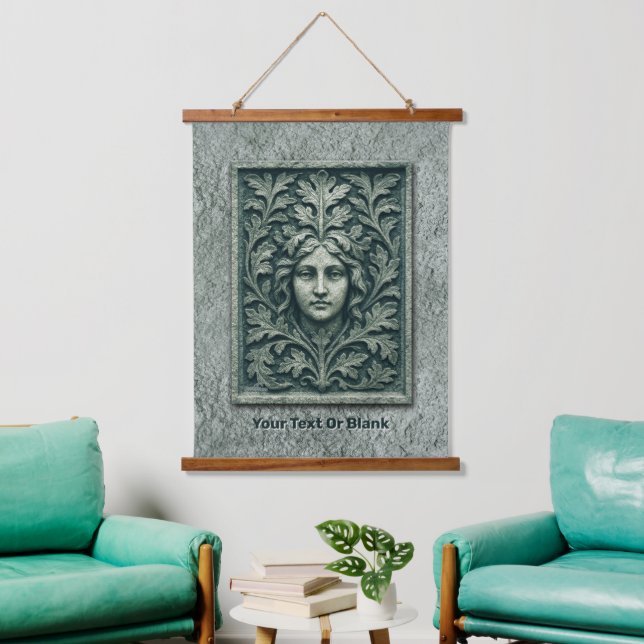 Green Woman - Stone Hanging Tapestry (Living Room)