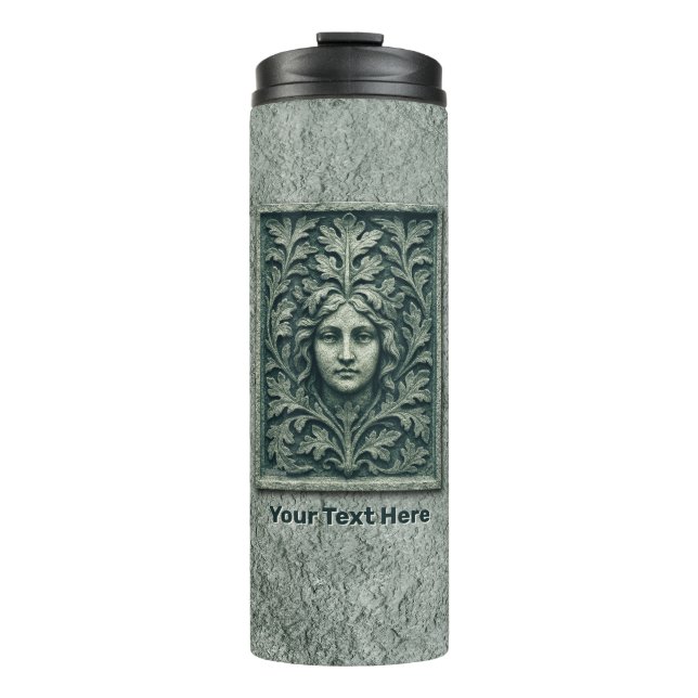 Green Woman - Stone Thermal Tumbler (Front)