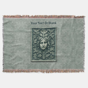 Green Woman - Stone Throw Blanket